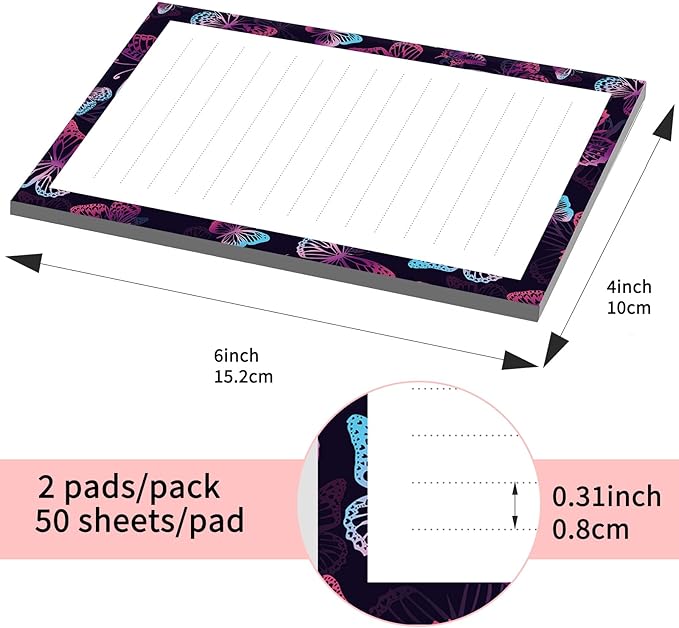 SXboxing Sticky Notes 4X6 Inches, 2 Pack Large Cute Self-Stick Pads, Bright - Image 4