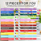 Zonon 12 Pcs Inspirational Pens Bulk Funny Ballpoint Pen - Image 2