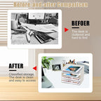 4 Tier Desk Organizer, Stackable Paper Tray Organizer - Image 4