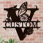 Personalized Custom Letter Name metal Signs, Custom Black Letter Monogram Wall - Image 4