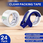 RAZCC Clear Packing Tape, 24 Rolls Heavy Duty Packaging Tape - Image 2