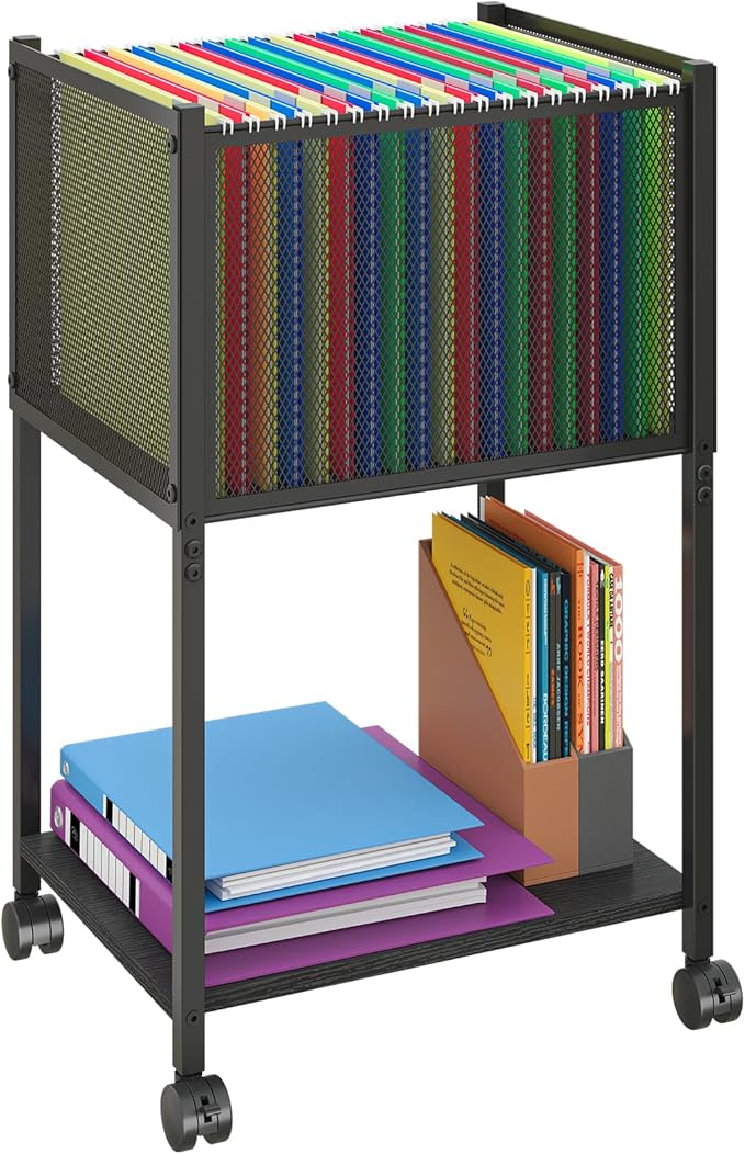 Sbanmao Letter/Legal Rolling File Cart, Narrow Mobile File Cabinet - Image 9