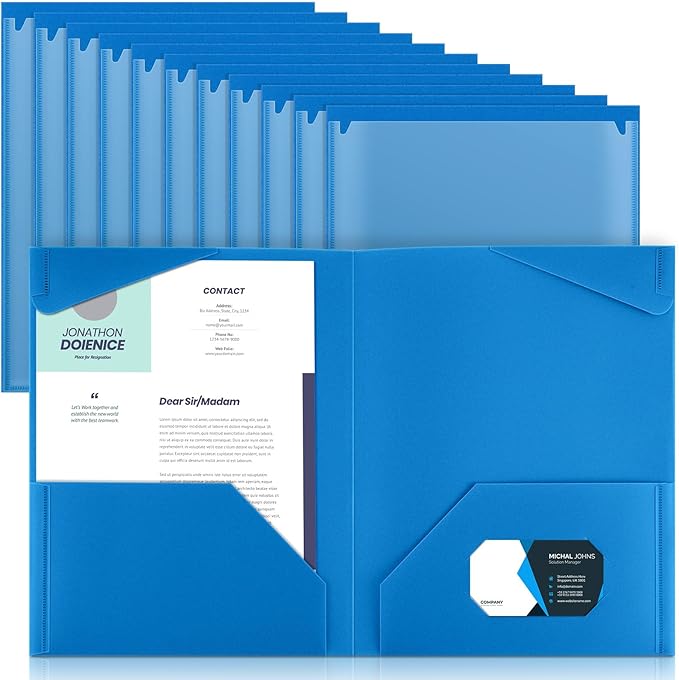 Henoyso 18 Pcs Plastic Folders by Henoyso