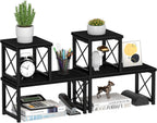 Honiter 2 Sets Desk Shelf, Desktop Organizer Shelf, Freestanding Small