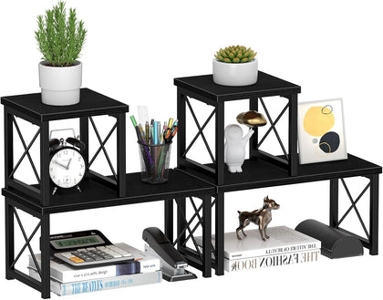 Honiter 2 Sets Desk Shelf, Desktop Organizer Shelf, Freestanding Small