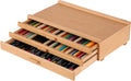 viswin upgraded 3-drawer wood artist supply storage box, main product view