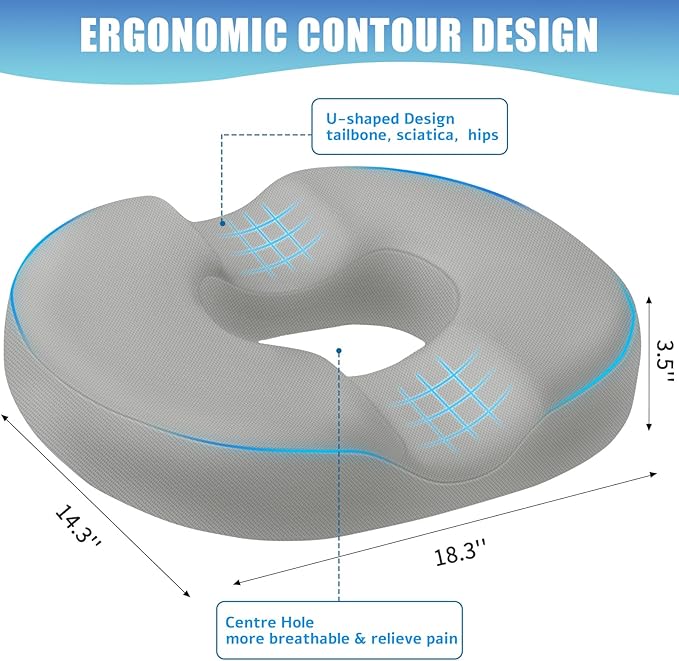 BlissTrends Donut Pillow Seat Cushion, Donut Chair Cushions - Image 2