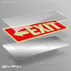iSYFIX Exit Signs with Directional Left Arrow, Glow in the Dark, - Image 9