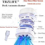 TRZLIFE Desk Vacuum Cleaner, Upgraded Mini Desktop Vacuum AA Battery More - Image 2