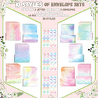 TaoBary 160 Pcs Stationery Paper Set 50 Double Sided Stationery Papers - Image 5