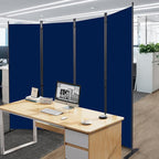 CHOSENM Room Divider, 4 Panel Folding Privacy Screens - Image 7
