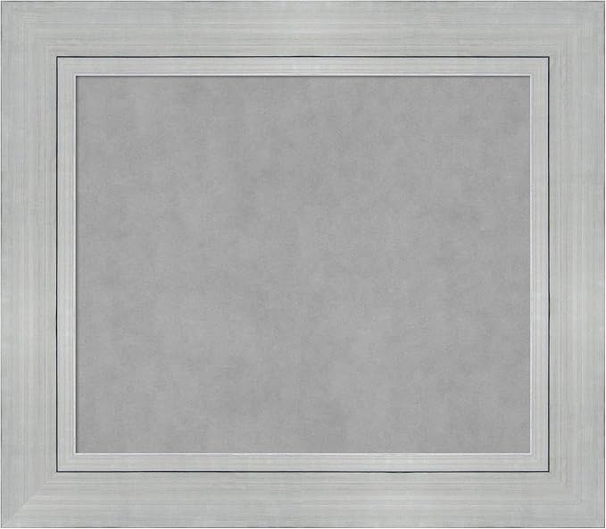 Amanti Art Silver Framed Magnetic Board 27x31 Medium Vision Board by AmantiArt