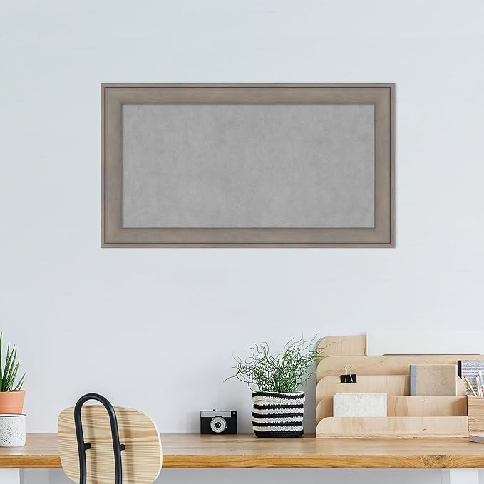 Amanti Art Grey Framed Magnetic Board 15x27 Small Vision Board - Image 5