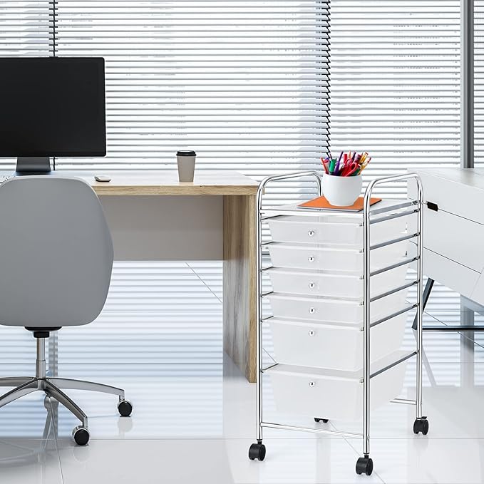 RELAX4LIFE 6-Drawer Rolling Storage Cart - Image 9