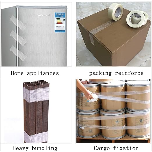 CHUANGSEED 3Pack Mono Filament Strapping Tape 6.2mil x 1Inch x 60yds Commodity - Image 5