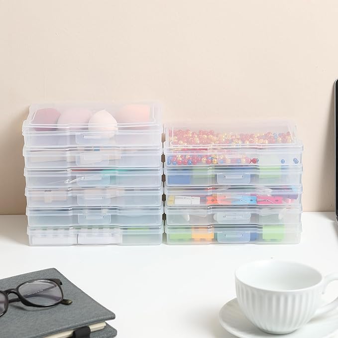 novelinks 12 Pack 5"x7" Clear Photo Storage Boxes – Plastic Picture Organizer - Image 5
