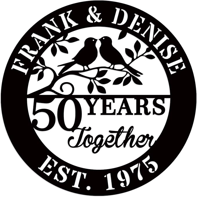 efcustomgifts Personalized 50th Anniversary Metal Signs by efcustomgifts