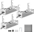 Under Desk Cable Management Tray 3 Pack, Cable Management Under Desk No Drill by Litwaro