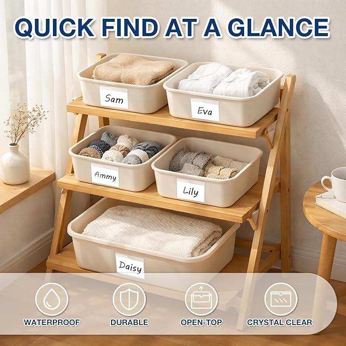 H4D 48 Pack Labels for Storage Bins, Tote Label Pockets for Organizing Storage - Image 7