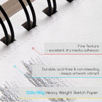 MEEDEN 6"x8" Sketchbook Paper Pad: 122lb/180gsm Spiral Bound Art Sketch Book - Image 4