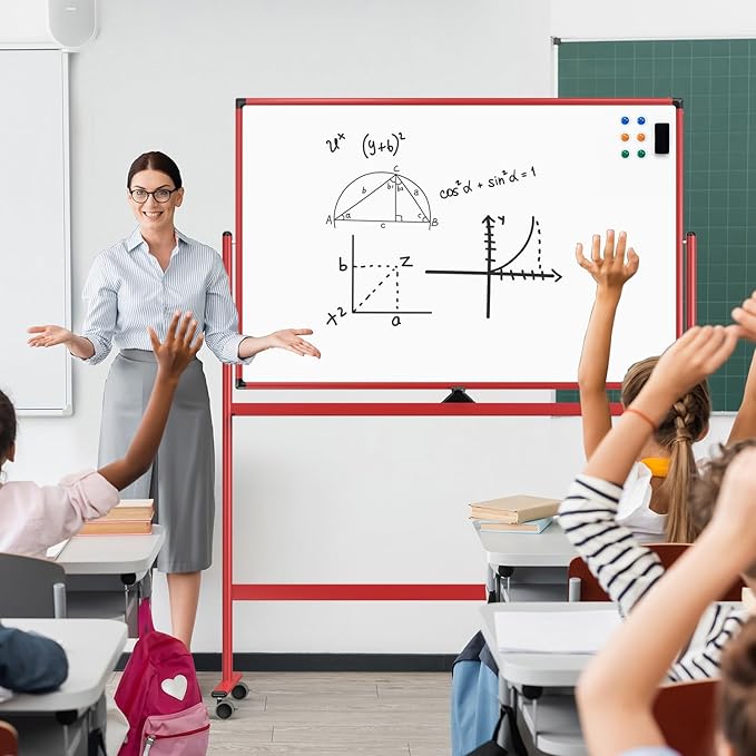 Large Dry-Erase Rolling Magnetic Whiteboard - Image 9