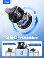 6-Pack Rotatable Cord Holder for Nightstand, LISEN 360°Rotating Magnetic Clips - Image 2