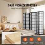 VEVOR Room Divider, 6 Panel Japanese Room Divider, Folding Privacy Screen Indoor - Image 5