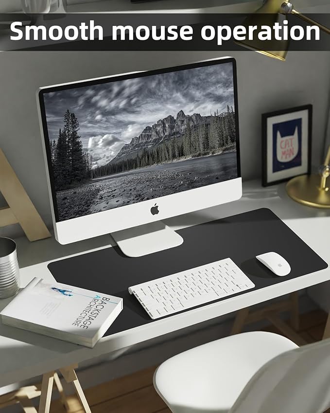 Small Desk Mat, Leather Desk Pad Protector, Desk Mouse pad, Office Desk mat - Image 4