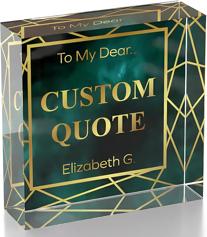 Personalized Gifts, Custom Quote Block Letter Board, Crystal-Clear Acrylic - Image 9
