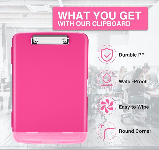 Sooez Clipboards with Storage, High Capacity Clip Boards 8.5x11 with Storage - Image 3