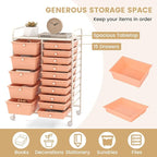 GOFLAME 15-Drawer Rolling Storage Cart, Craft Storage Cart - Image 4