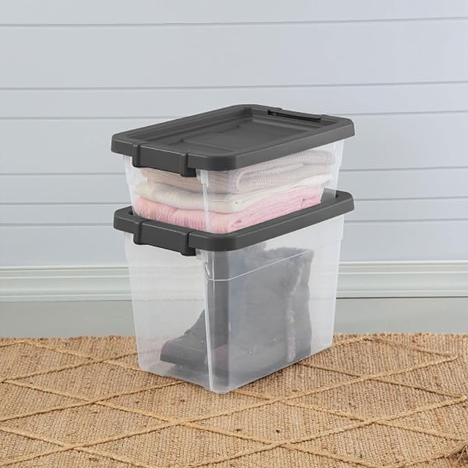 Sterilite 24-Pack Modular Stacker Box, Durable Clear Plastic Storage Bins - Image 8