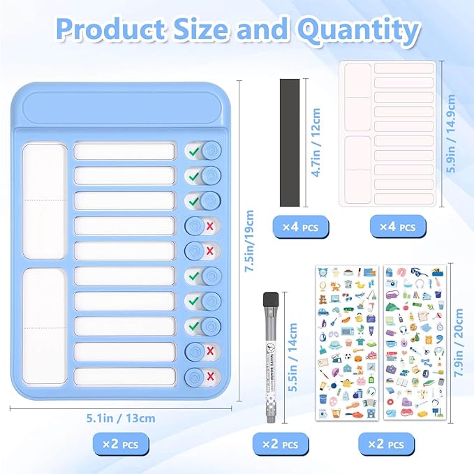 Audab 2Pcs Dry Erase Chore Chart - Image 5