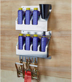 speedway motors 12 quart oil storage shelf, aluminum showing dimensions