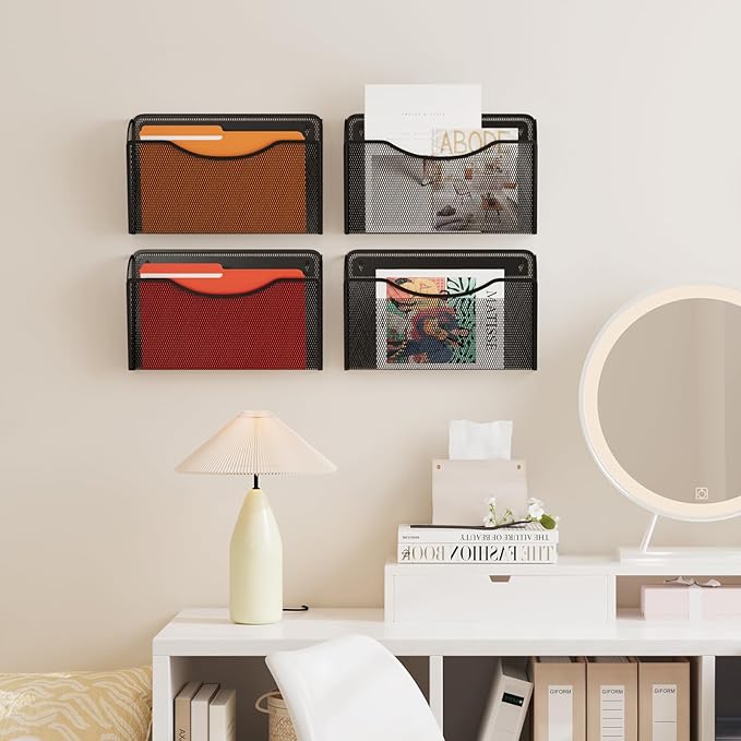 MINDEPOT Wall File Organizer, Hanging Wall Mounted File Folder Binder Holder - Image 6