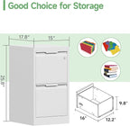 2-Drawer File Cabinet with Lock, Metal Vertical Filing Cabinets - Image 3