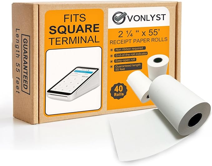 Vonlyst Receipt Paper Roll for Square Terminal Credit Card Machine by VonlystReceiptPaperSpecialist