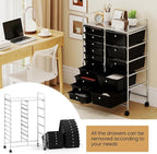Giantex 15 Drawer Rolling Cart - Image 7