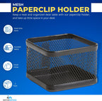 1InTheOffice Mesh Paperclip Holder For desk, Paperclip Holder Desk Accessories Holder(2 Pack)