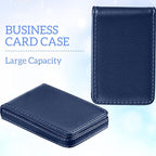 Outus 2 Pieces Business Card Holder, PU Leather Business Card Case Pocket Wallet - Image 4