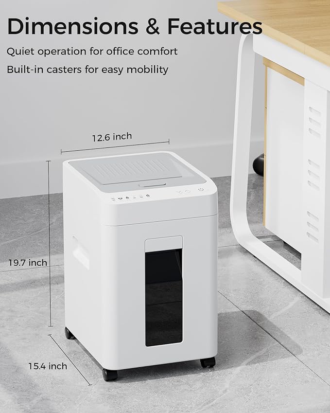 110-Sheet Micro-Cut Paper Shredder Auto Feed Shredders P-4 High Security - Image 7
