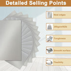 Silunkia 28 Sheets Shimmer Silver Cardstock 8.5 x 11 Metallic Paper, - Image 3