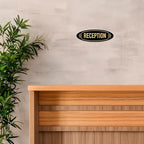 Custom Wall or Door Sign, Personalized Oval Plaque Engraved Message - Image 5
