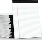 PINJINGPRO 24 Pack White Legal Pads 8.5 x 11 Writing Note Pads College Ruled by notepads