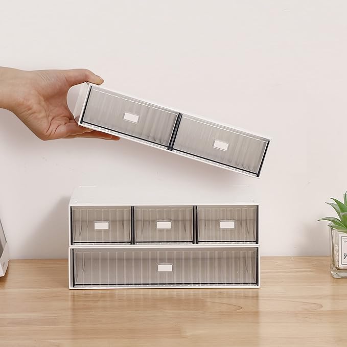 Ykpokir Desktop Organizer with Drawers Stackable Storage Stackable Drawers 3 - Image 4