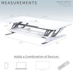 VIVO 48 inch Height Adjustable Large Stand Up Desk Converter, V Series - Image 3