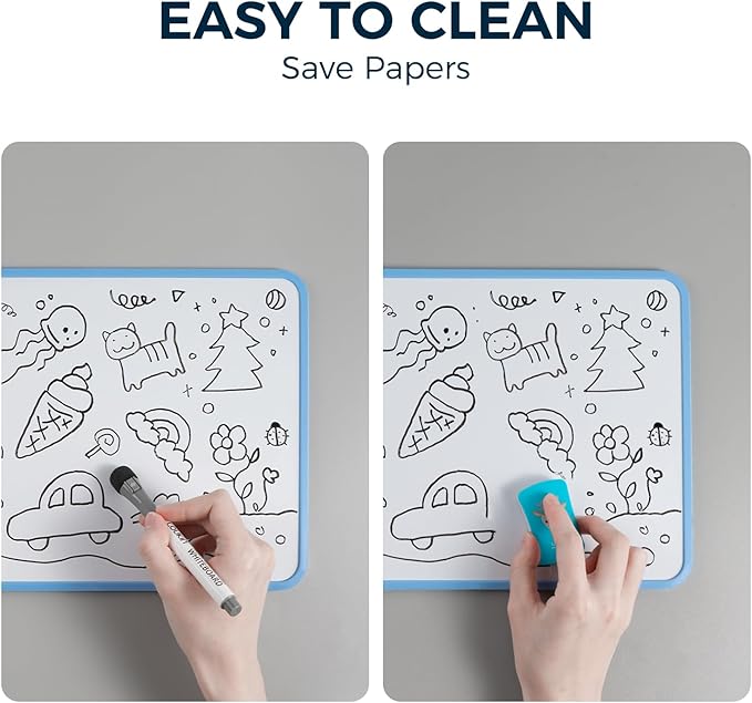 LOUKIN Small Dry Erase Lapboard, 9 x 12 Inch Double Sided, Seamless Frame Design - Image 4