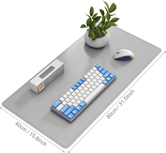 DAWNTREES Desk Mat Protector, PU Leather Desk Pad, Non Slip, Large Mouse Pad - Image 2