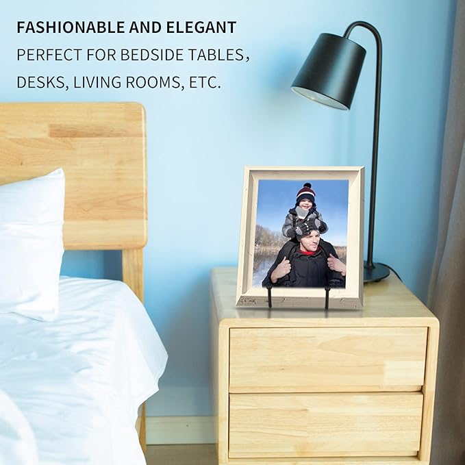 Decolore 8 Inch 3 Pack Black Metal Plate Holder Display Stands - Image 5