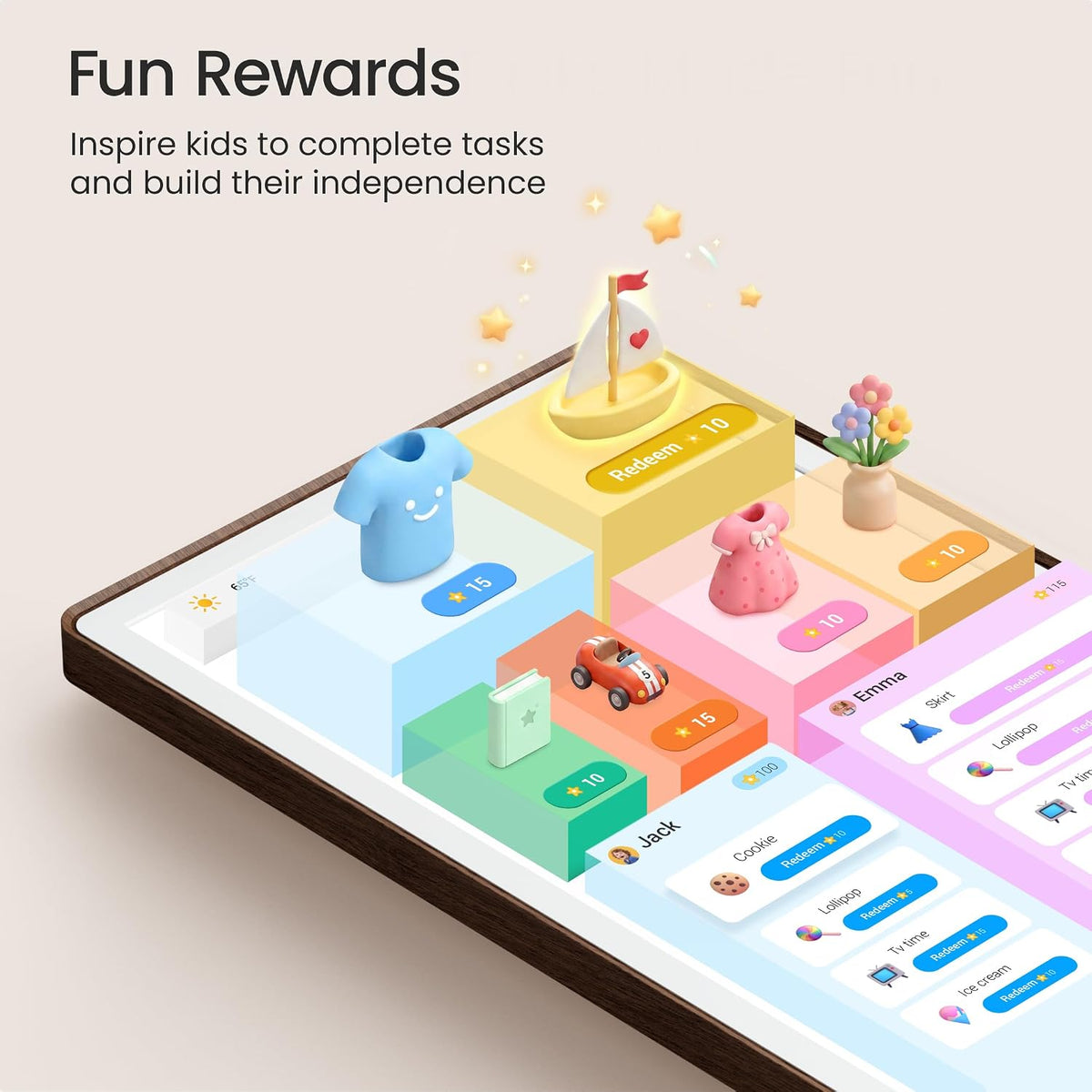 Dragon Touch 21.5 inch Digital Calendar Chore Chart – Digital Picture Frame, ...